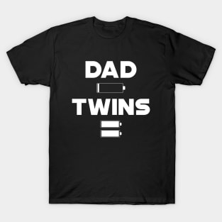 Twin Dad - Dad Low Battery Twin Full Battery T-Shirt